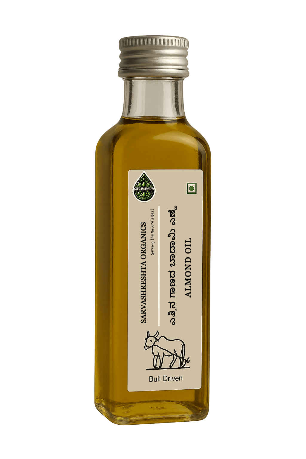 Sarvashreshta Organics oil bottle